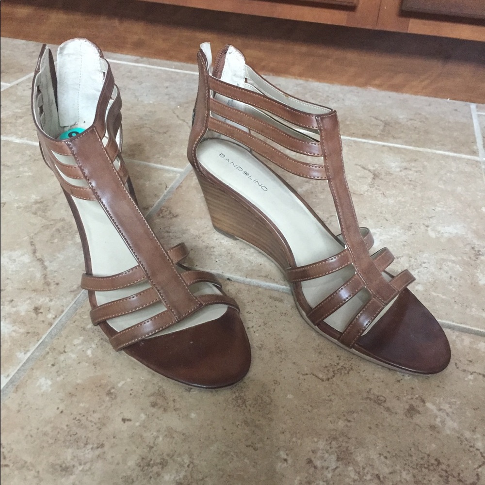 Beautiful brown wedge sandals